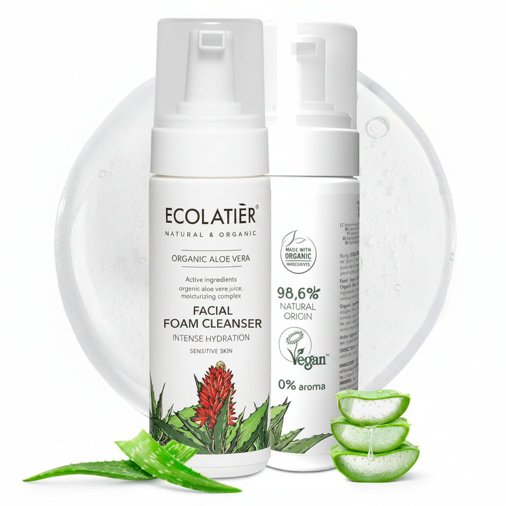 Facial Foam Cleanser – Intense Hydration with Organic Aloe Vera