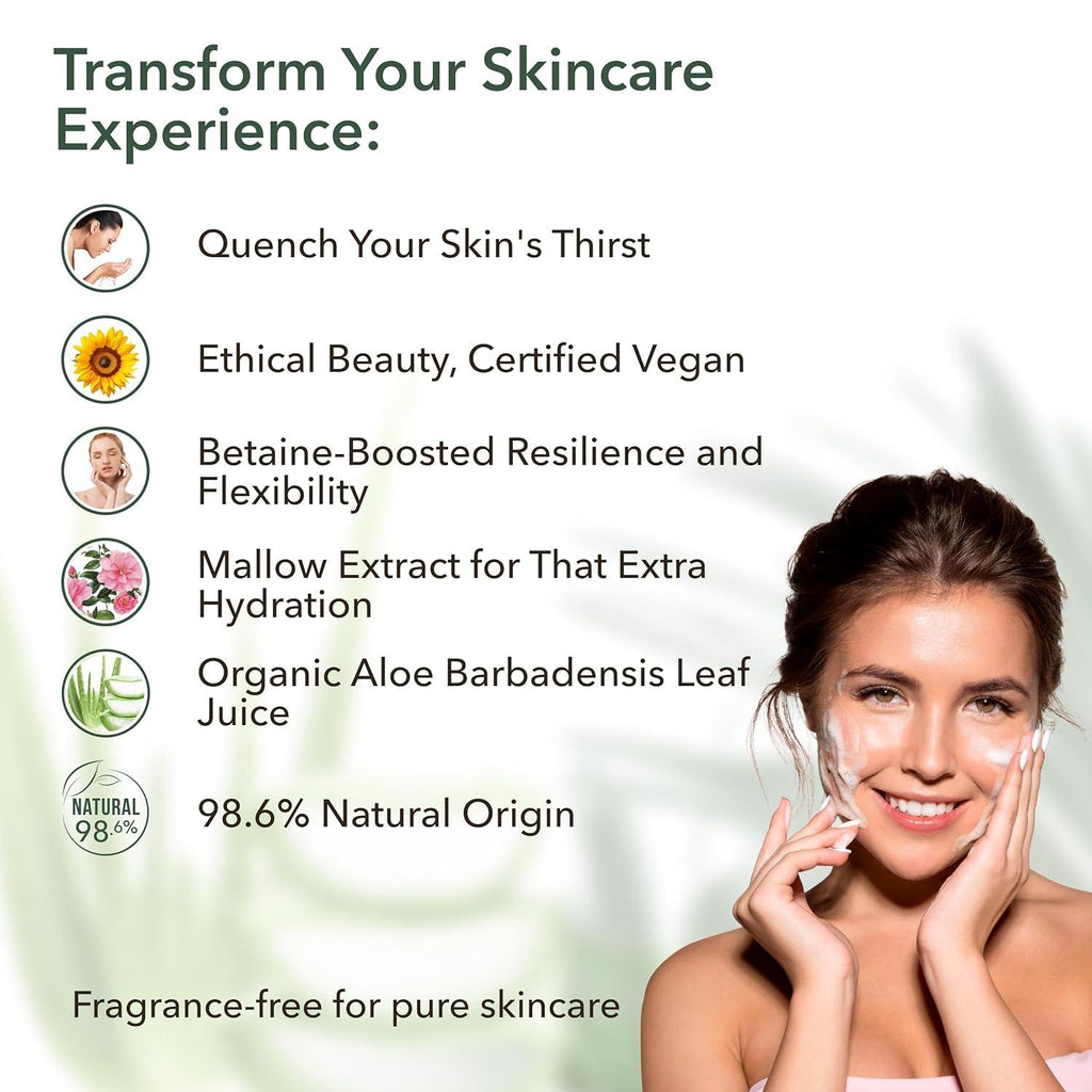 Facial Foam Cleanser – Intense Hydration with Organic Aloe Vera