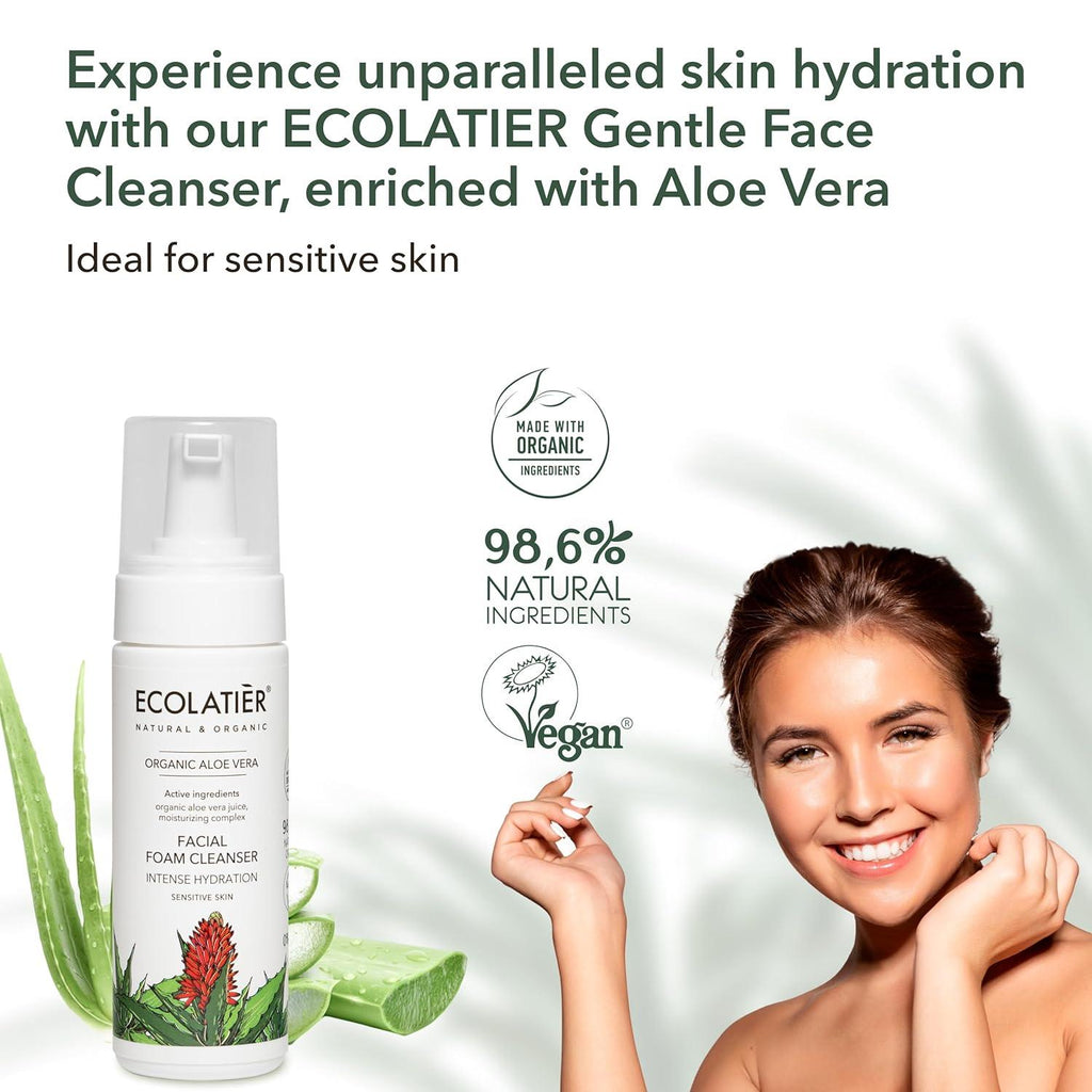 Facial Foam Cleanser – Intense Hydration with Organic Aloe Vera